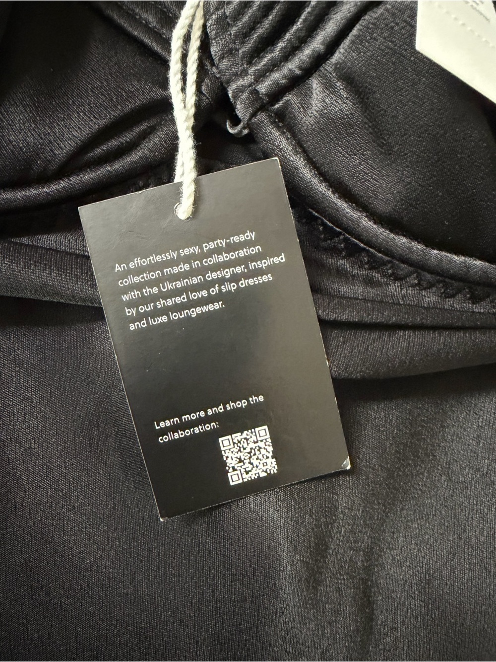 NWT J. Crew x Anna October Bustier Mini Slip Dress in Black Satin Size 14 - Picture 10 of 13
